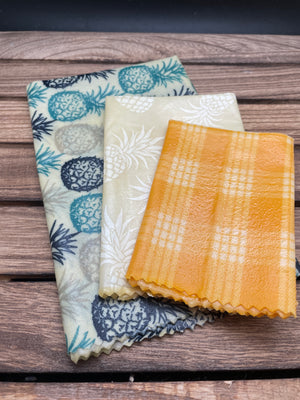 
                  
                    Load image into Gallery viewer, “Pineapple Paradise” 100% Natural Beeswax Wrap
                  
                