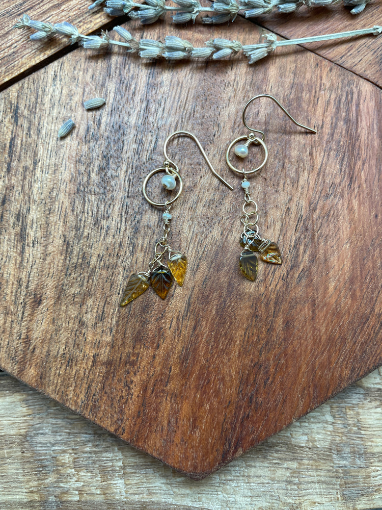 
                  
                    Load image into Gallery viewer, &amp;quot;Dream Catcher&amp;quot; Seasons Tourmaline Earrings on 14k Gold Fill
                  
                