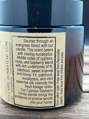 
                  
                    Load image into Gallery viewer, Cypress Bayberry Honey Scented Beeswax Candle
                  
                