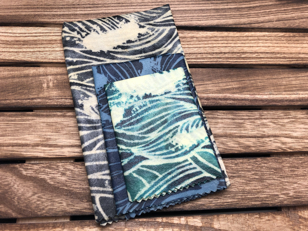 
                  
                    Load image into Gallery viewer, &amp;quot;Let&amp;#39;s Make Waves&amp;quot; 100% Natural Beeswax Wrap
                  
                