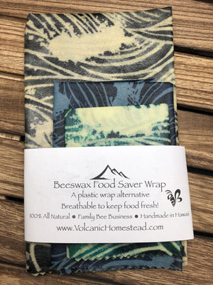 
                  
                    Load image into Gallery viewer, &amp;quot;Let&amp;#39;s Make Waves&amp;quot; 100% Natural Beeswax Wrap
                  
                