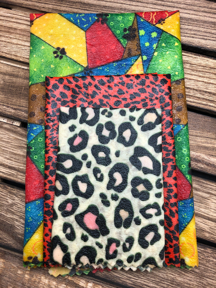 
                  
                    Load image into Gallery viewer, “A Walk on the Wild Side” 100% Natural Beeswax Wrap
                  
                