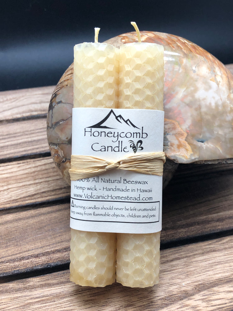 
                  
                    Load image into Gallery viewer, 4&amp;quot; Natural Beeswax Taper Candle (Pair)
                  
                