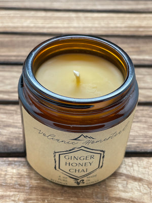 
                  
                    Load image into Gallery viewer, Ginger Honey Chai Scented Beeswax Candle
                  
                