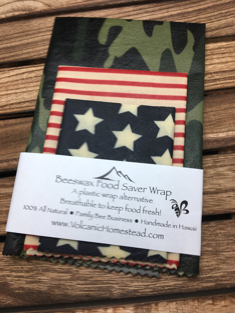 “Heroes: Veterans” 100% Natural Beeswax Wrap