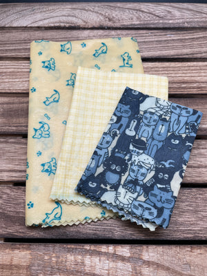 
                  
                    Load image into Gallery viewer, “Cat Lovers” 100% Natural Beeswax Wrap
                  
                