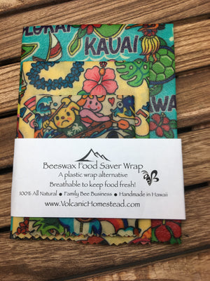 
                  
                    Load image into Gallery viewer, “ALOHA” 100% Natural Beeswax Wrap
                  
                