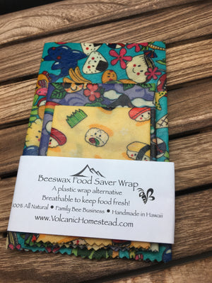 
                  
                    Load image into Gallery viewer, “Kawaii” 100% Natural Beeswax Wrap
                  
                